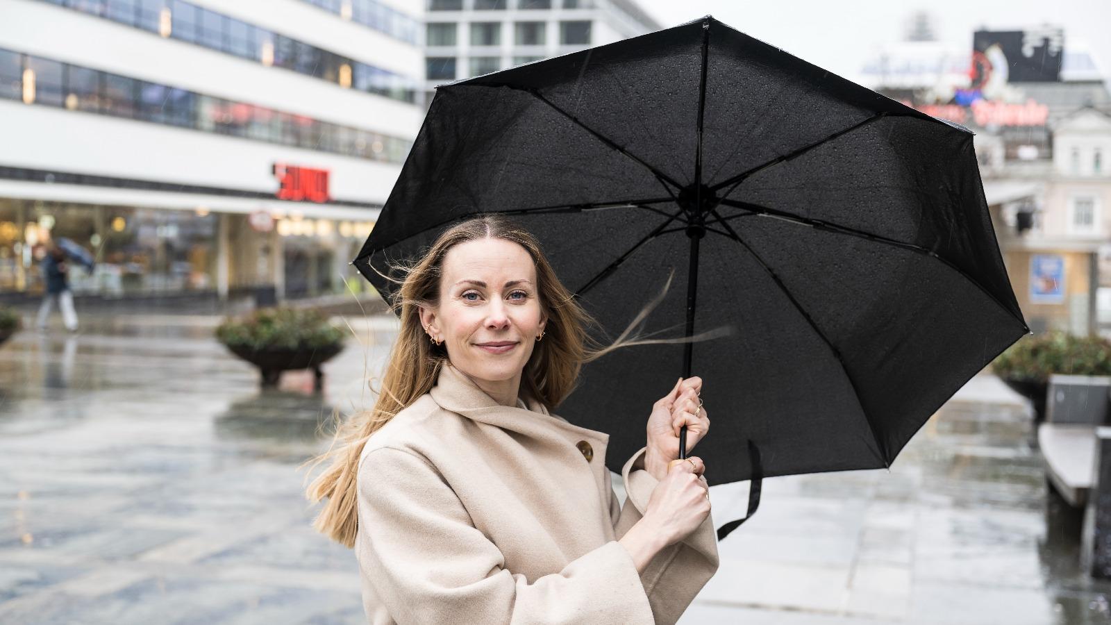 Susanne Håvardstun på Torgalmenningen i Bergen